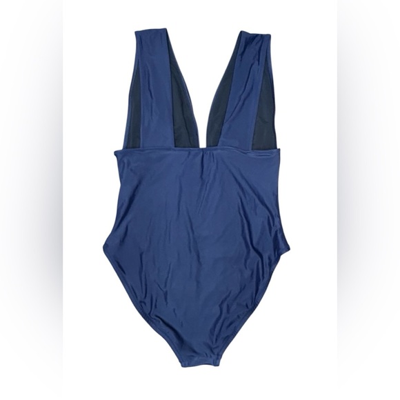 J. Crew Navy Blue V-Neck One Piece Size 14 - Picture 3 of 5